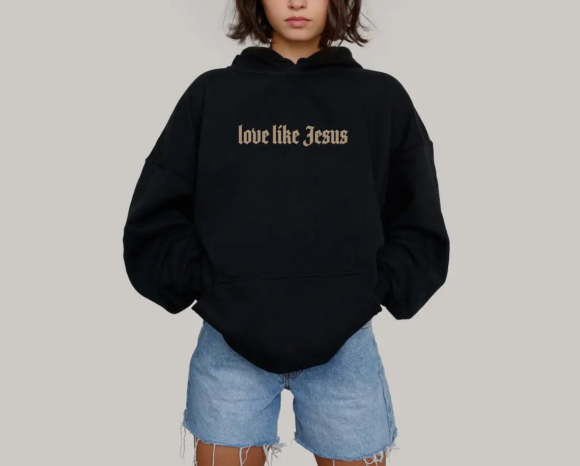 Sweat à capuche Love Like Jesus pour homme et femme, style hip-hop, comfortable, polaire, épais et chaud