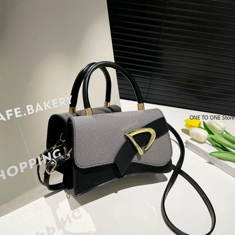 Hand-held Spliced Contrasting Crossbody Bag LADYLYS