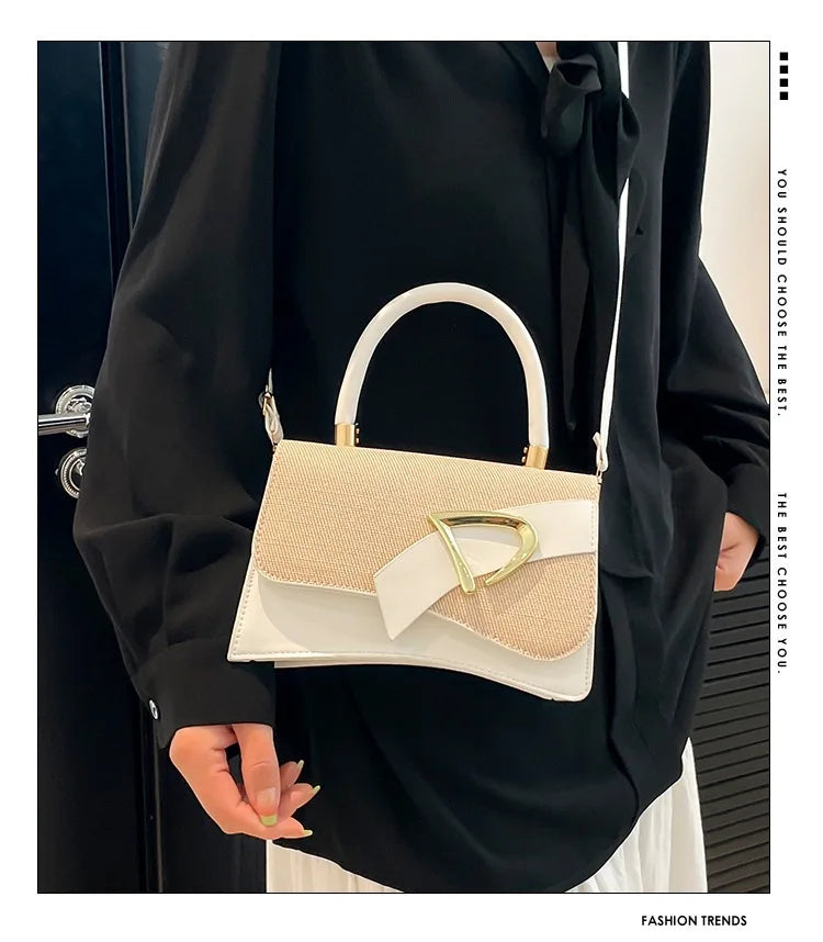 Hand-held Spliced Contrasting Crossbody Bag LADYLYS