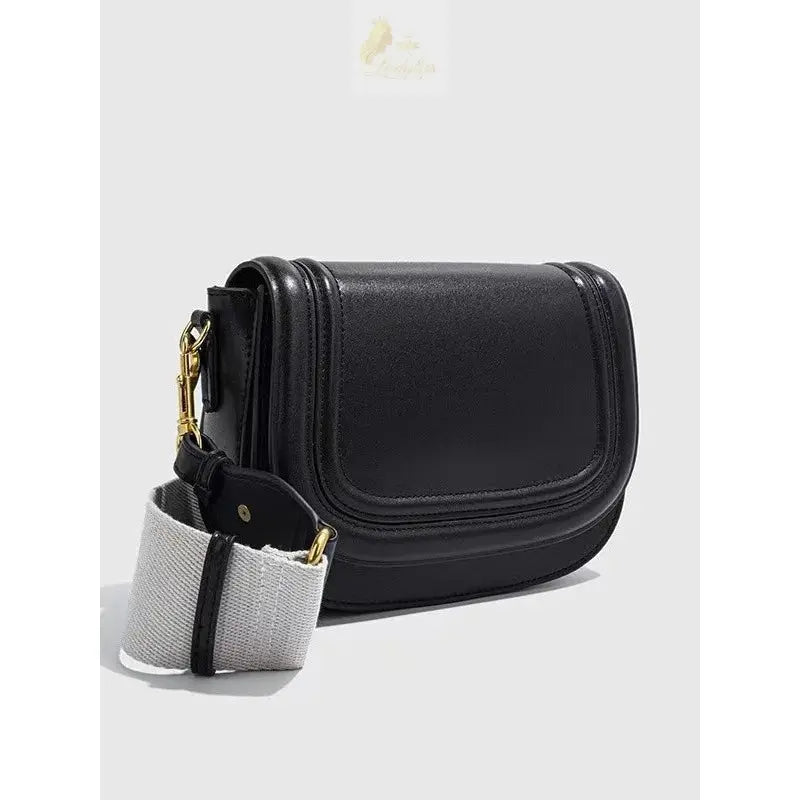 Crossbody Saddlebag with Wide Shoulder Strap Underarm Bag Street Trend PU LADYLYS