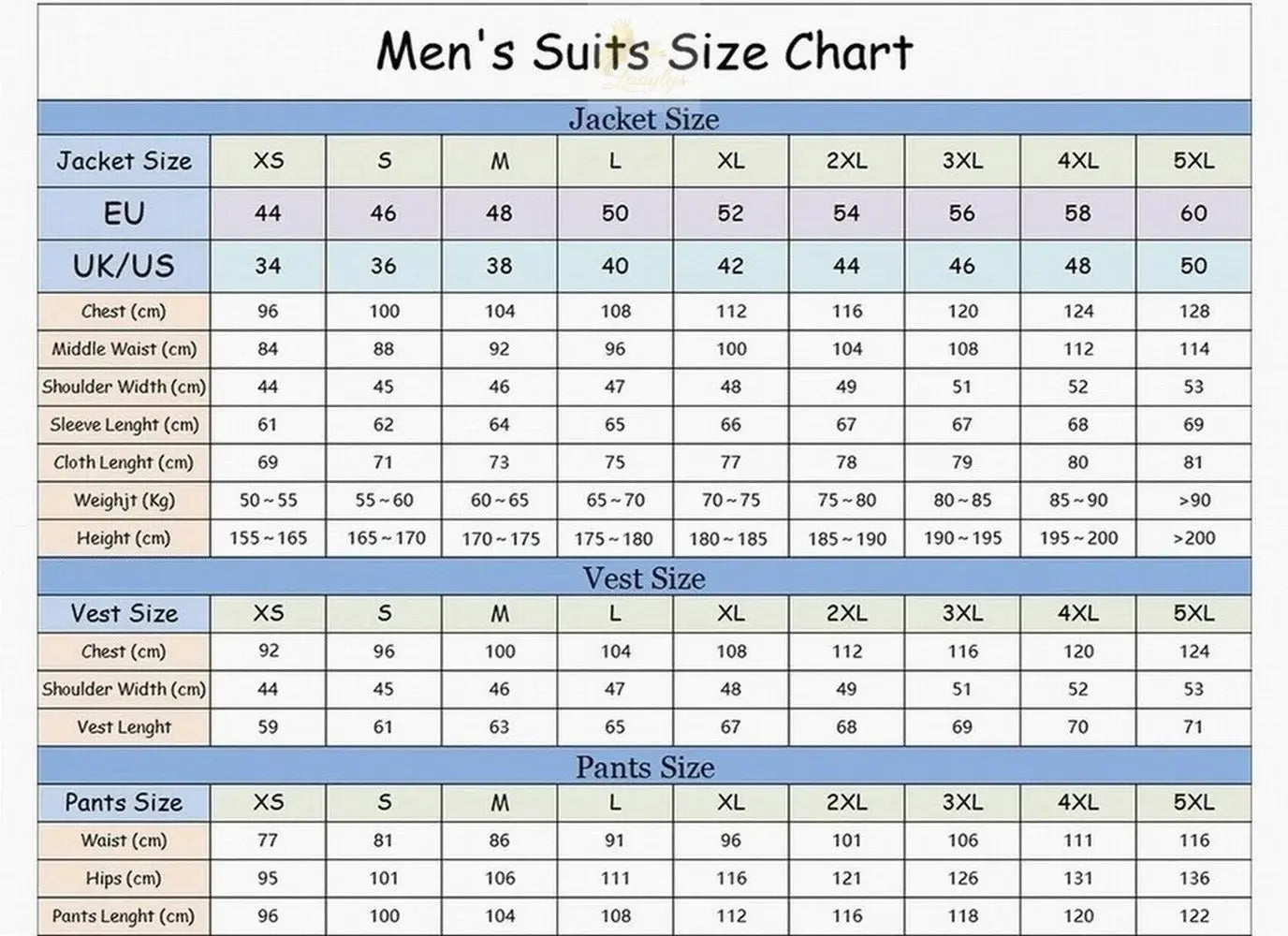 Business Male Tuxedos 3 Piece Set Jacket Vest Pants LADYLYS