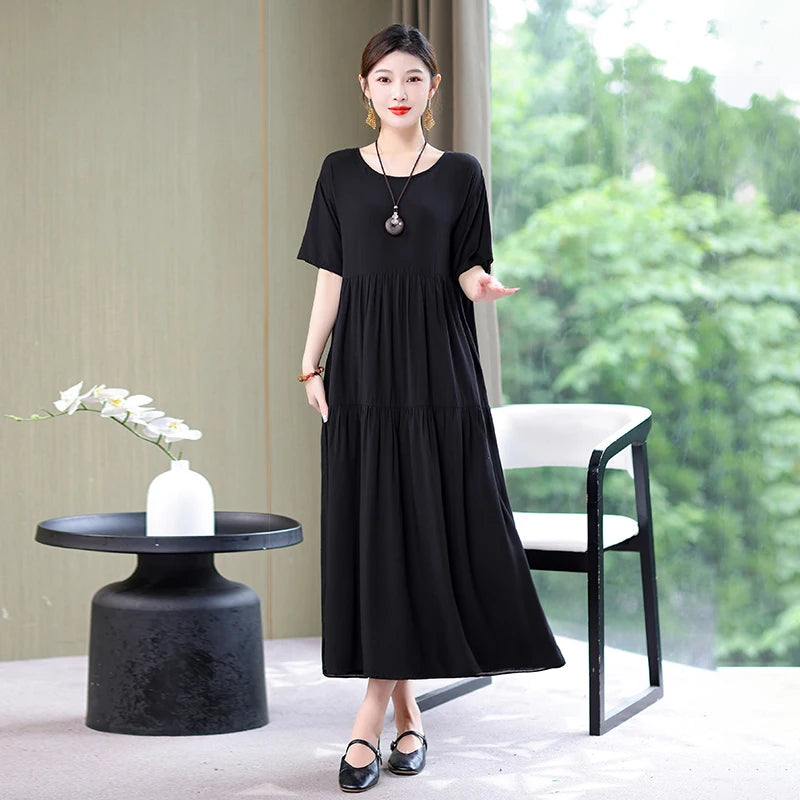 Summer Dresses Cotton Vintage Casual Print LADYLYS