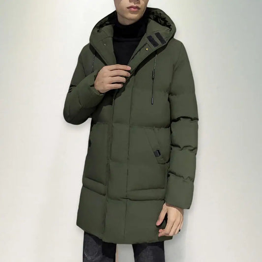 Veste parka longue et épaisse à capuche pour homme, coupe-vent d'hiver, de qualité supérieure