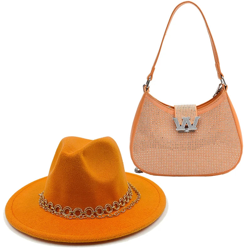 Fedoras – ensemble de chapeaux 2 pièces, accessoires de luxe, grand sac d'épissure