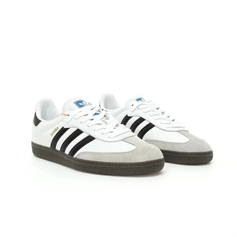 Chaussures de skateboard Adidas Originals Samba Low unisexes en cuir vert délavé