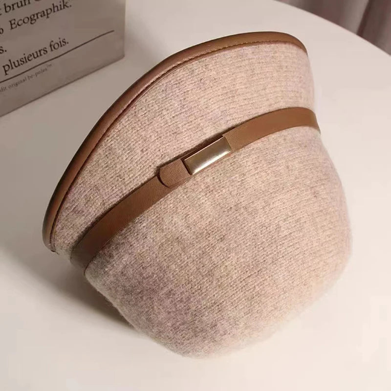 Chapeau melon en laine pour femme, nouveau style, automne, hiver, élégance