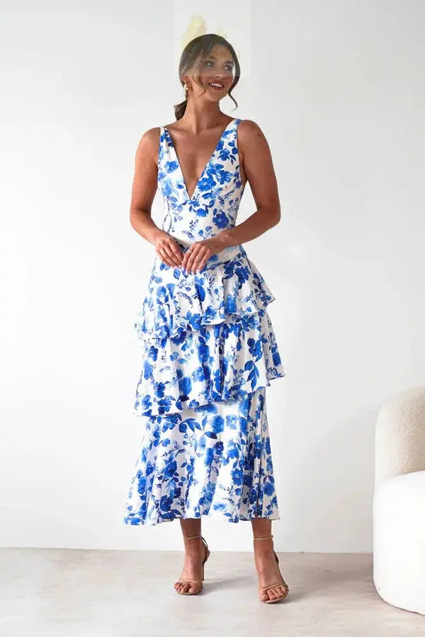 Sexy Deep V-neck Backless Strapless Dress LADYLYS
