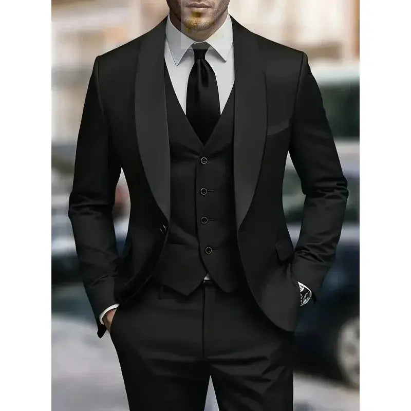 Men's Three-Piece Suit Wedding Groomsmen Formal Wear LADYLYS
