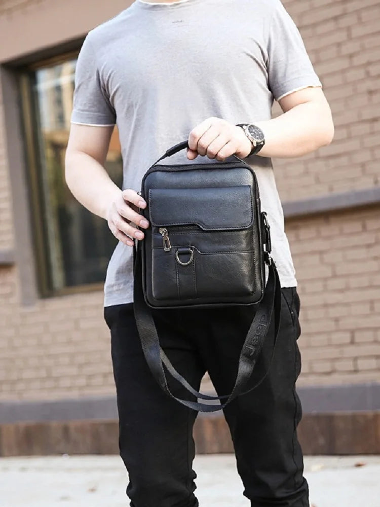 Single-shoulder crossbody bag hand-held vertical large-capacity leather bag breathable and wear-resistant LADYLYS