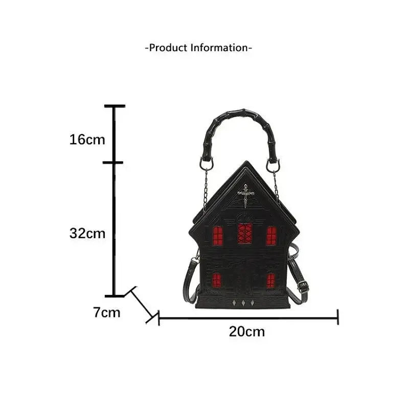 Three-dimensional House Shaped Side Bag for Ladies Punk Pop Style LADYLYS