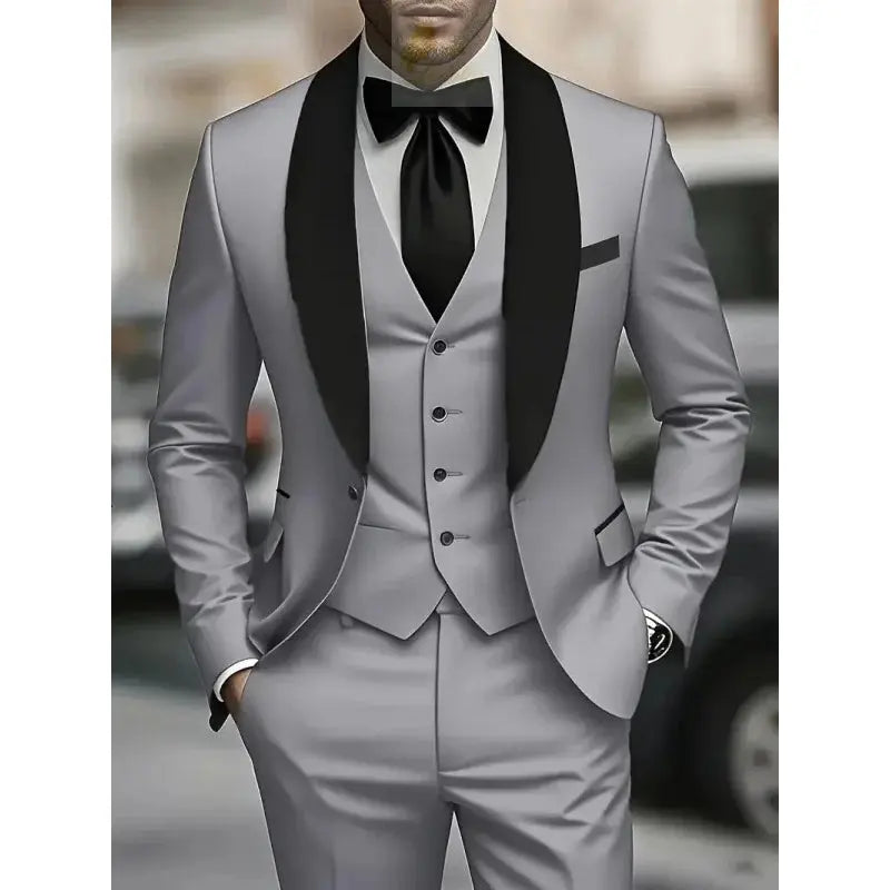 Men's Three-Piece Suit Wedding Groomsmen Formal Wear LADYLYS
