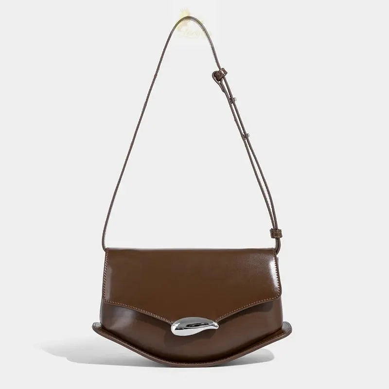 Luxury Designer Handbag In PU Leather Lock Simple LADYLYS