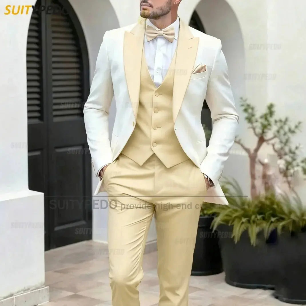 Elegant Wedding Party Grooms Formal Outfits 3 Pieces LADYLYS