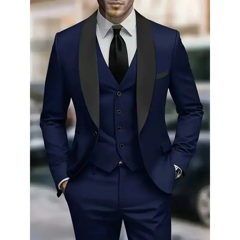 Men's Three-Piece Suit Wedding Groomsmen Formal Wear LADYLYS