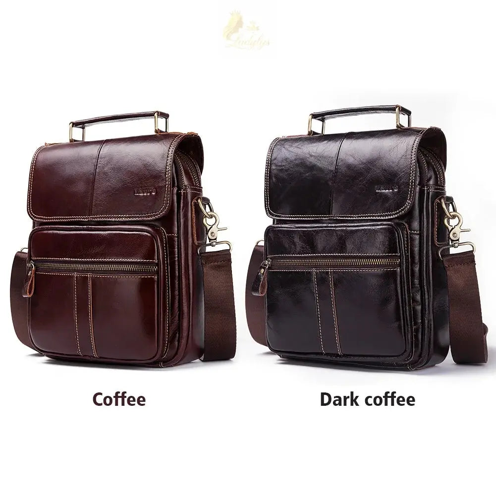 KAVIS NEW Genuine Leather Men's Crossbody Bag High Quality LADYLYS