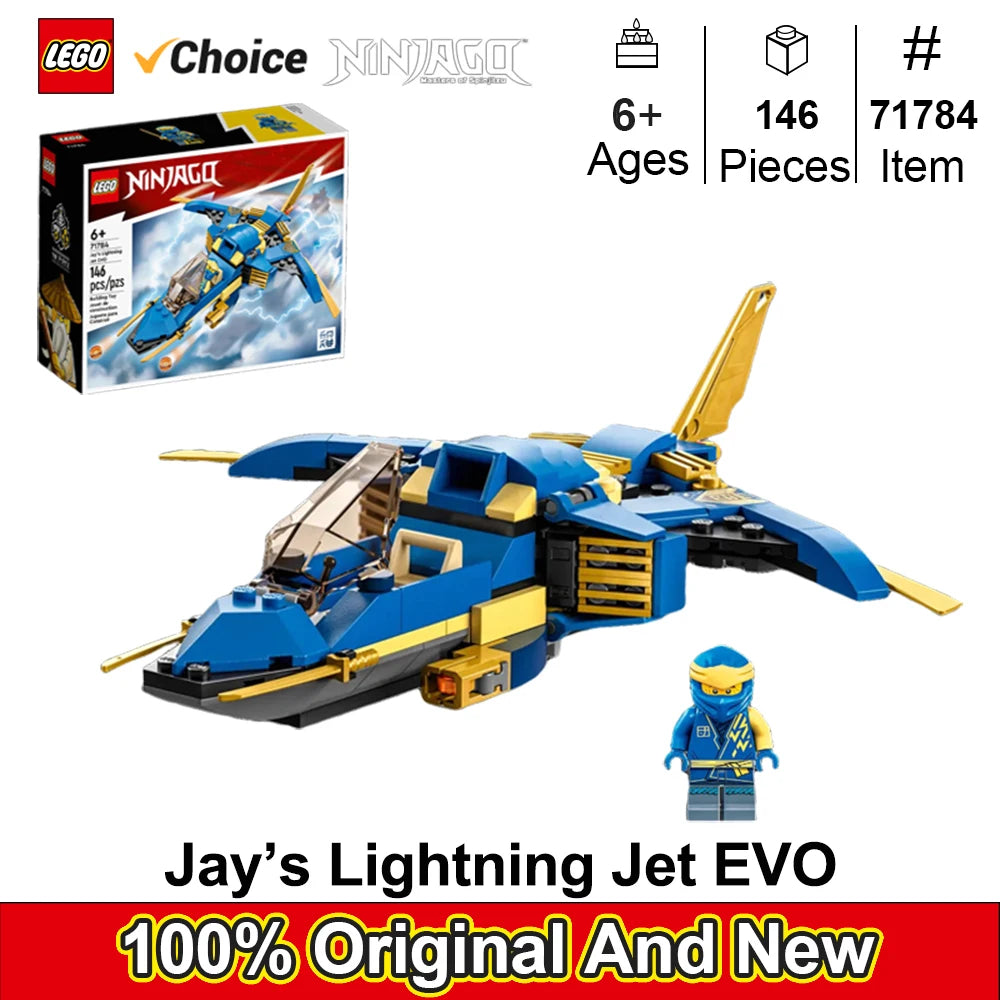 LEGO 71784 NINJAGO Le jet éclair de Jay EVO garçons et filles à partir de 6 ans