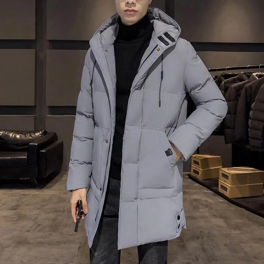 Veste parka longue et épaisse à capuche pour homme, coupe-vent d'hiver, de qualité supérieure