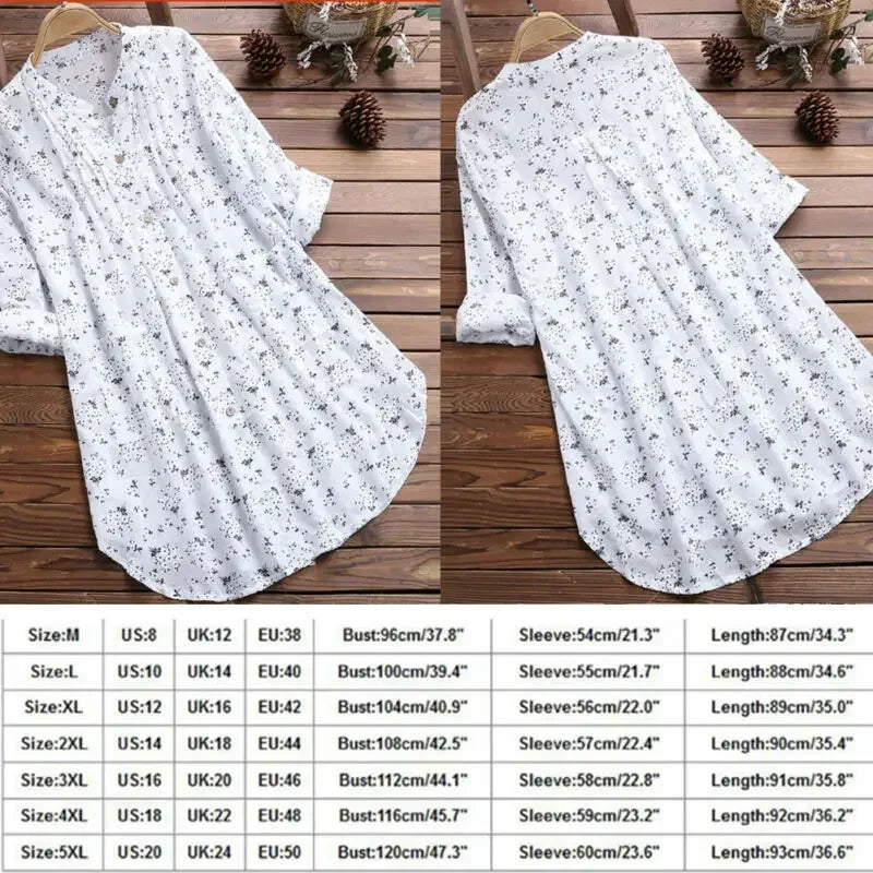 Tops Tuniques Blouses Décontractées M-3XL Chemise d'été Élégante