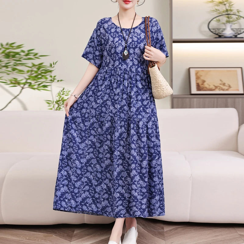 Summer Dresses Cotton Vintage Casual Print LADYLYS