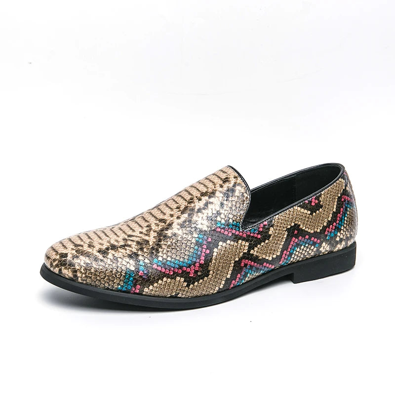 Serpentine Leather Casual Social Shoes LADYLYS