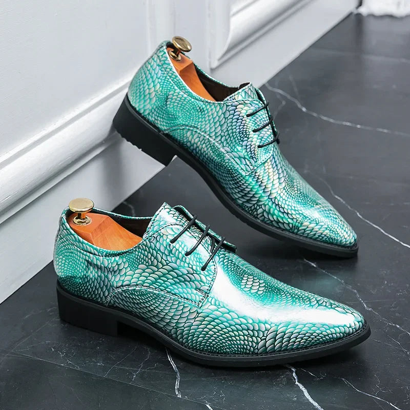 Casual Men's Leather Shoes Plus Size New Model Pointed Trendy Style LADYLYS