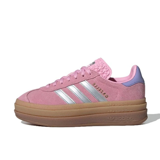 Adidas Originals Gazelle Bold, Chaussures De Skateboard Rose En Daim Anti Dérapant pour femme