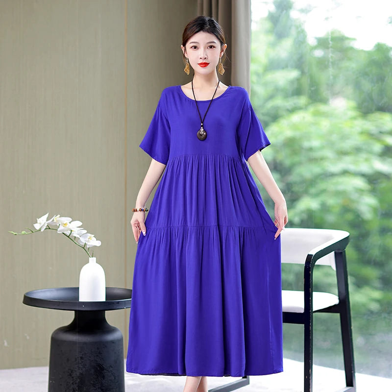 Summer Dresses Cotton Vintage Casual Print LADYLYS