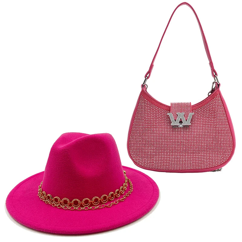 Fedoras – ensemble de chapeaux 2 pièces, accessoires de luxe, grand sac d'épissure