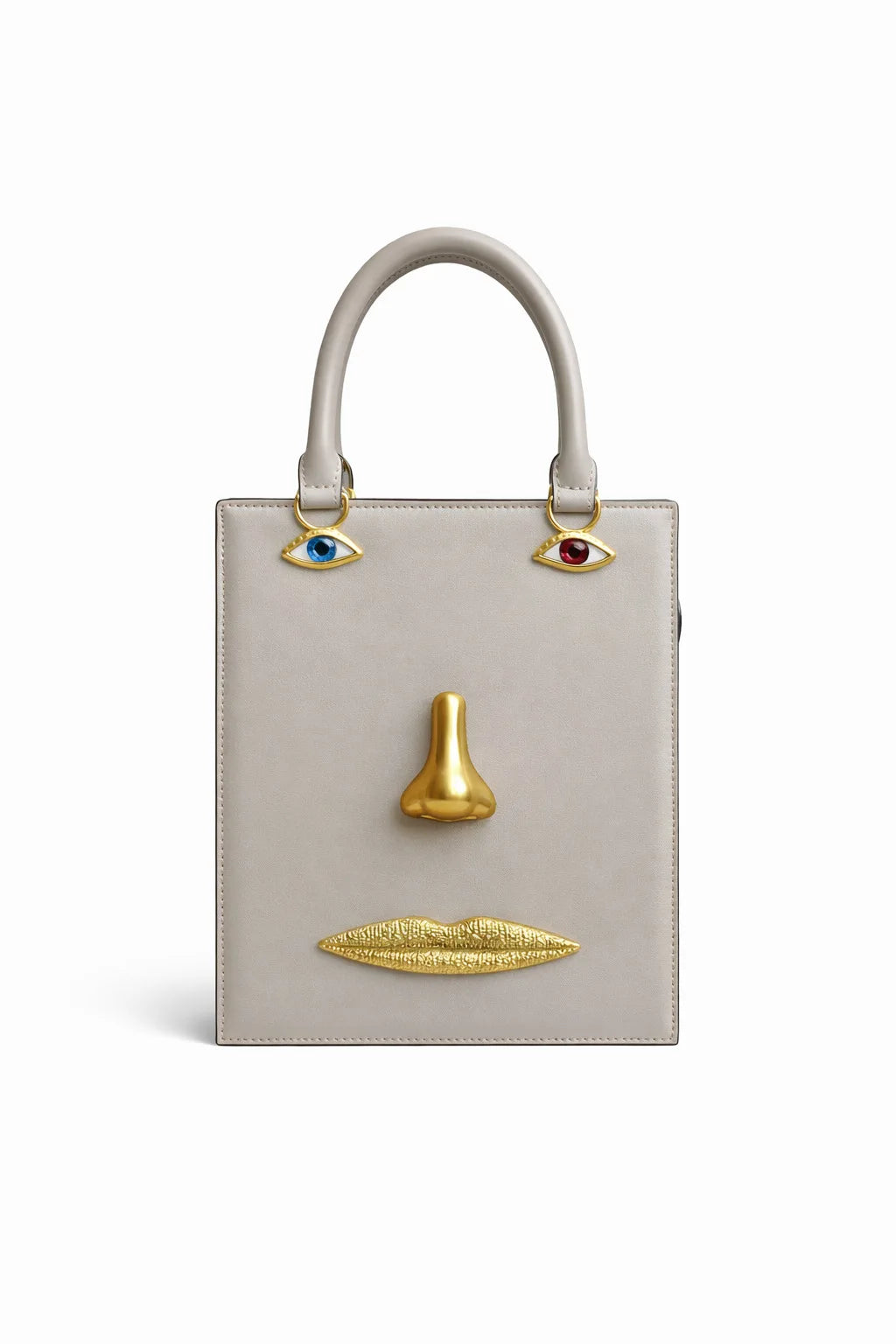 Retro 3D Face Handbag Niche Design Adult Girls Square Single Shoulder Bag LADYLYS
