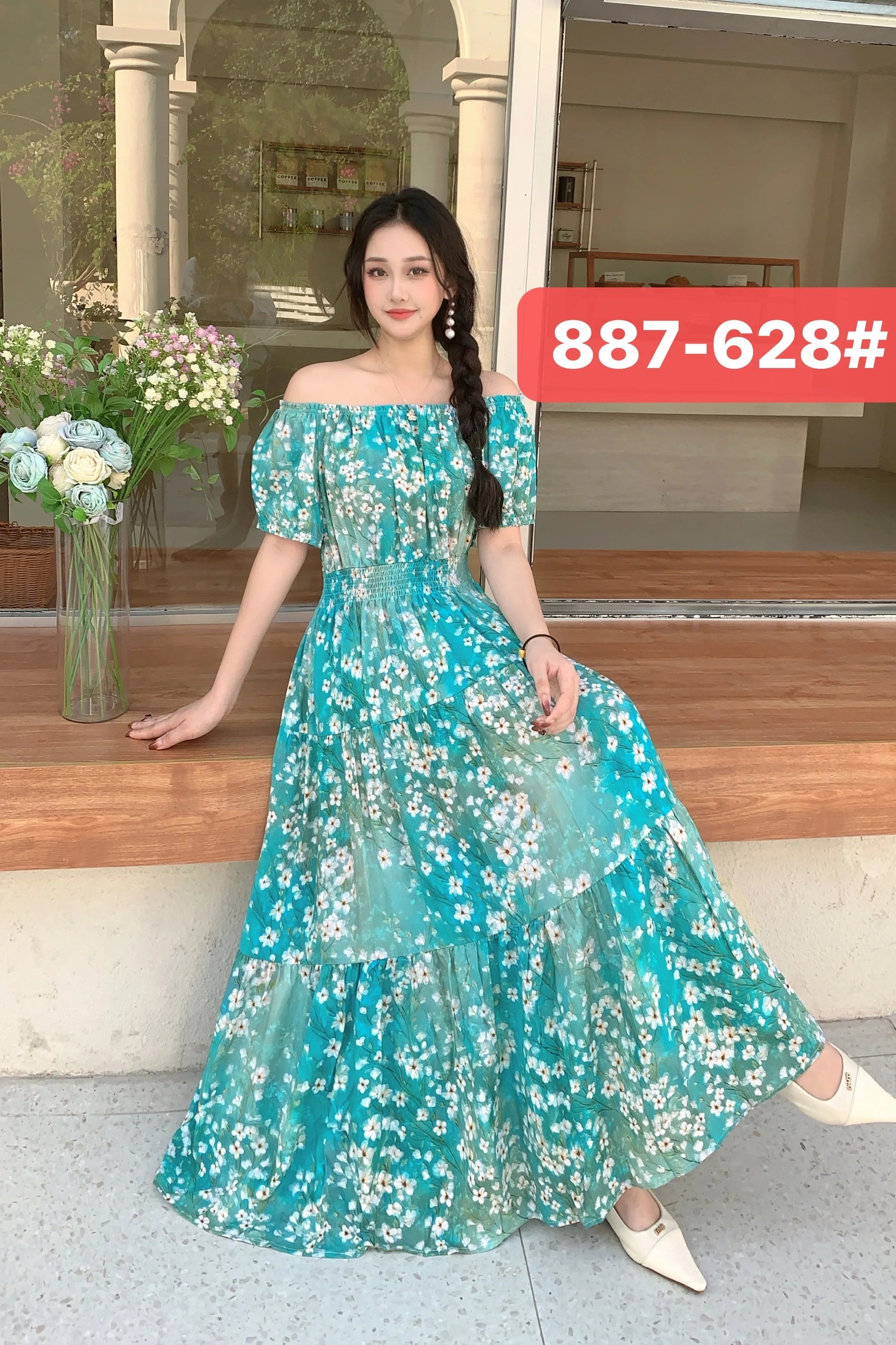 Women Summer Indian Clothes Bohemian Cotton Linen Floral dress LADYLYS