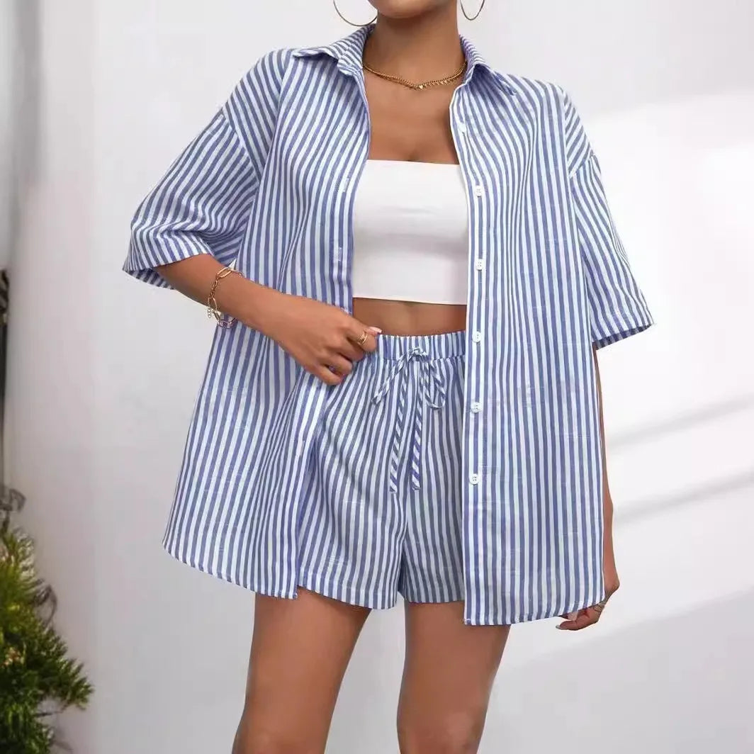 Set for spring and summer, featuring a collared button up cardigan LADYLYS