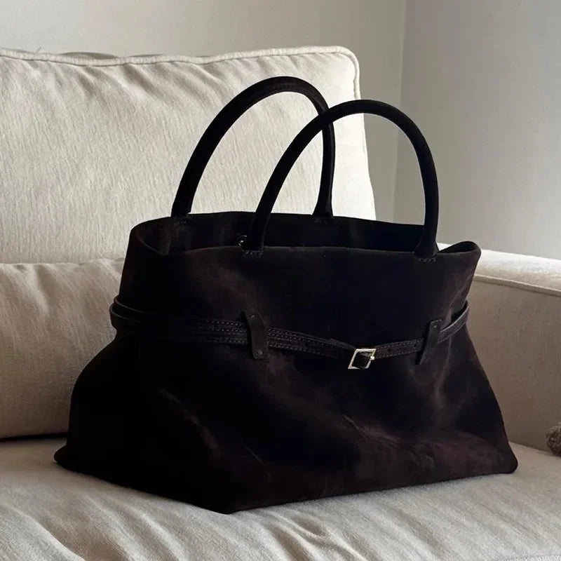 Sac fourre-tout en daim pour femme, sac à main d'hiver de grande capacité vintage