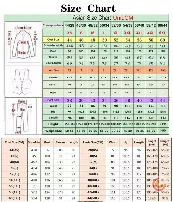 Men's Tailored Suit Three-Piece Set Casual Wedding Groomsmen LADYLYS