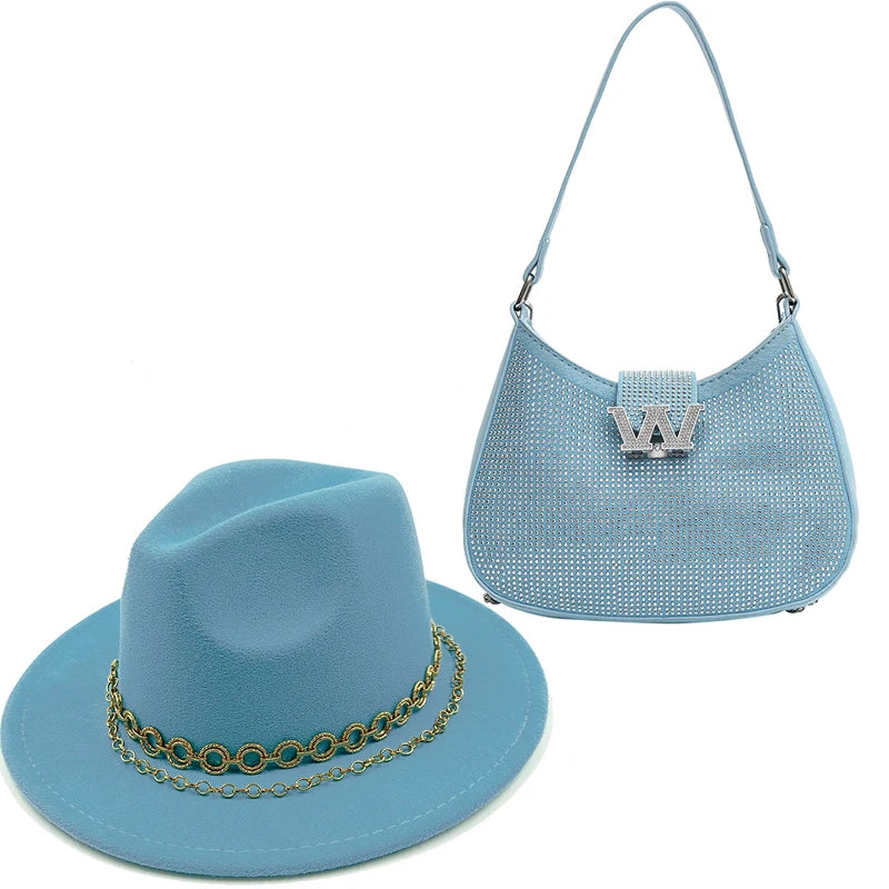 Fedoras – ensemble de chapeaux 2 pièces, accessoires de luxe, grand sac d'épissure