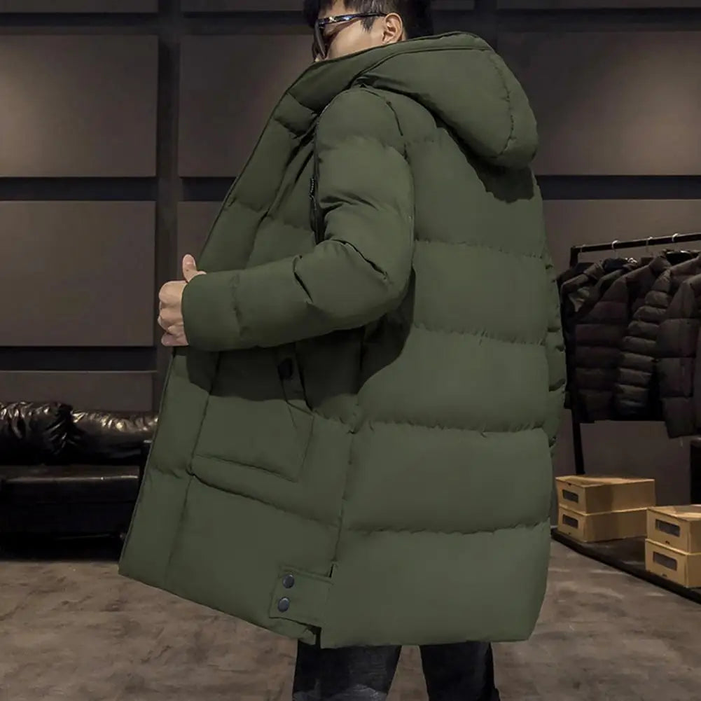 Veste parka longue et épaisse à capuche pour homme, coupe-vent d'hiver, de qualité supérieure