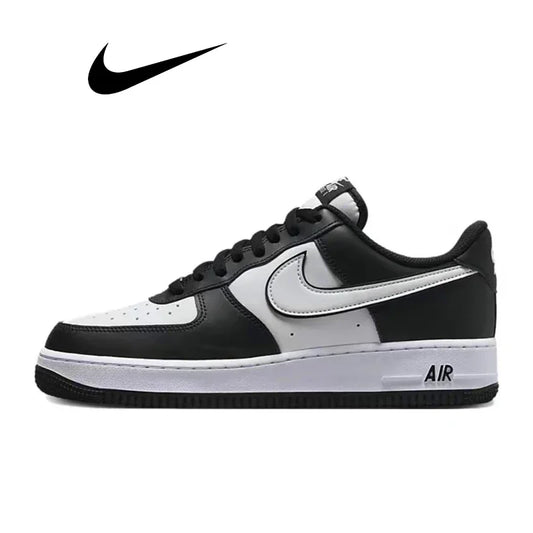 Nike-Chaussures de skate basses pour hommes et femmes, Air Force 1 07, Baskets de sport, Tout blanc, Baskets Panda Casual, Tains