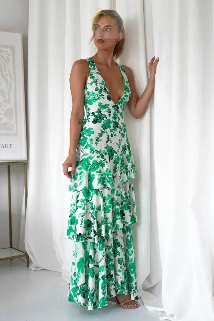 Sexy Deep V-neck Backless Strapless Dress LADYLYS