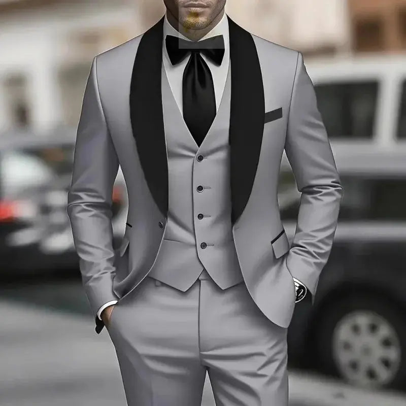 Men's Three-Piece Suit Wedding Groomsmen Formal Wear LADYLYS
