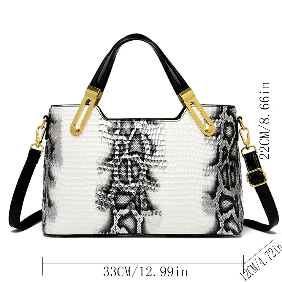 Mode tendance Noble femmes sac à main motif Python luxe dames