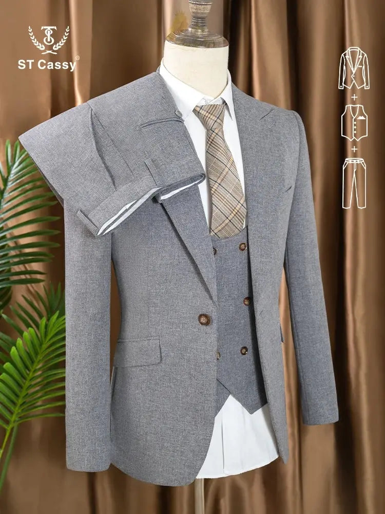 Turkish style high quality men suits 3 piece set elegant LADYLYS
