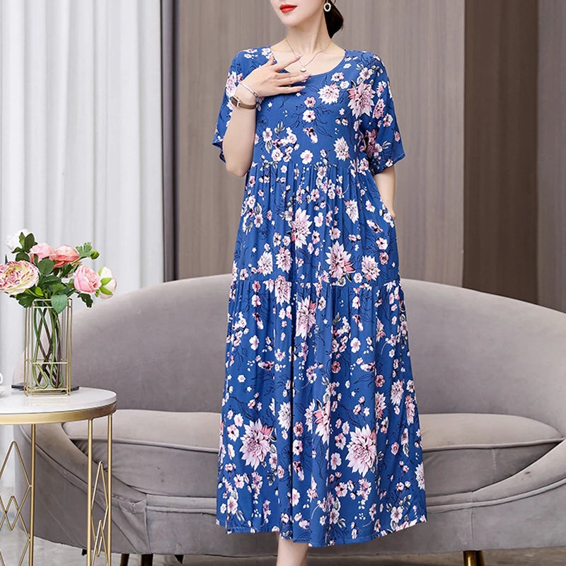 Summer Dresses Cotton Vintage Casual Print LADYLYS