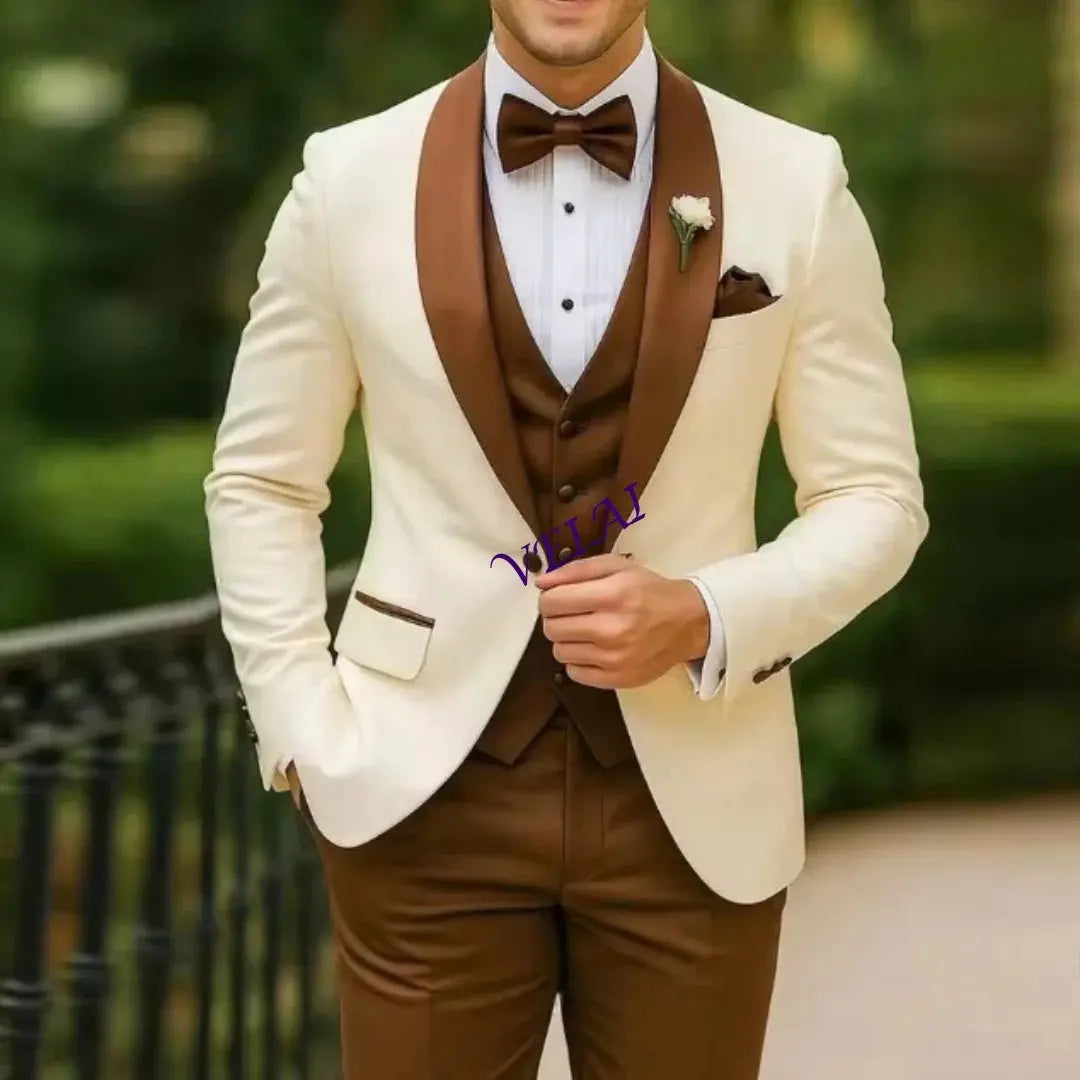 Formal Men Suit Groom, Business Male Tuxedos 3 Piece Set LADYLYS