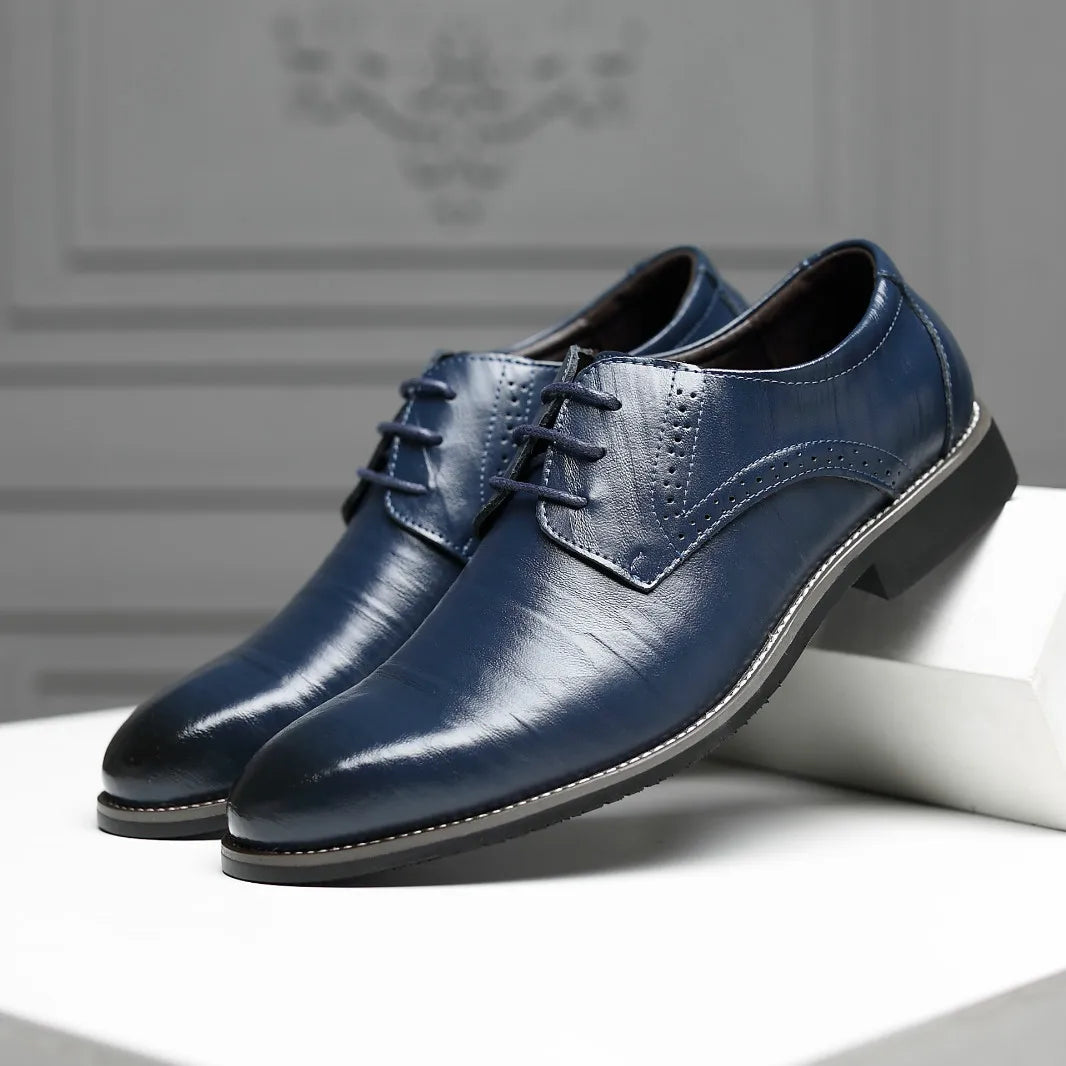 Chaussures habillées classiques pour hommes, bout pointu, semelle souple