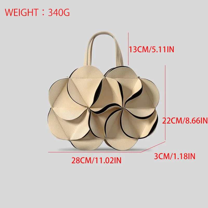 Sacs à main design fleurs pour femmes, sac à bandoulière pétale élégant, sac à bandoulière de luxe Chancelier letaher, 2024