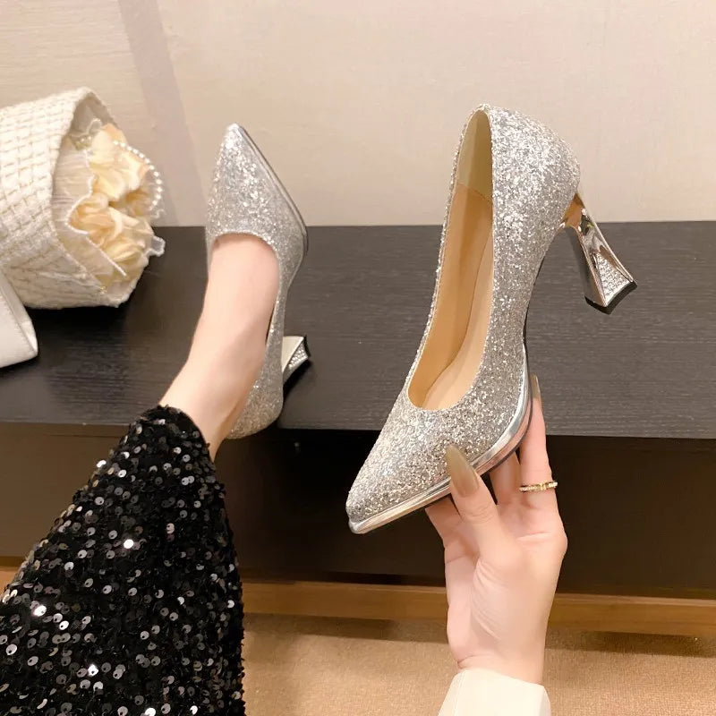 Chaussures à bouche peu profonde Confort féminin Talons hauts