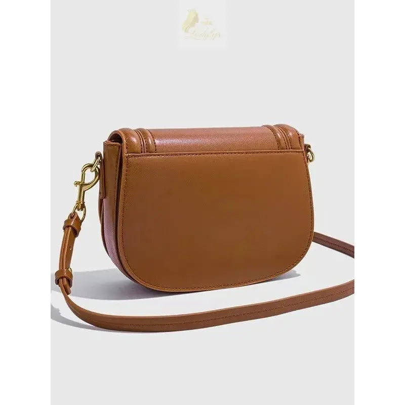 Crossbody Saddlebag with Wide Shoulder Strap Underarm Bag Street Trend PU LADYLYS