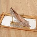 High Heel Shoes Fad Elegant Crystal Pointed Toe Pumps Retro Shallow LADYLYS