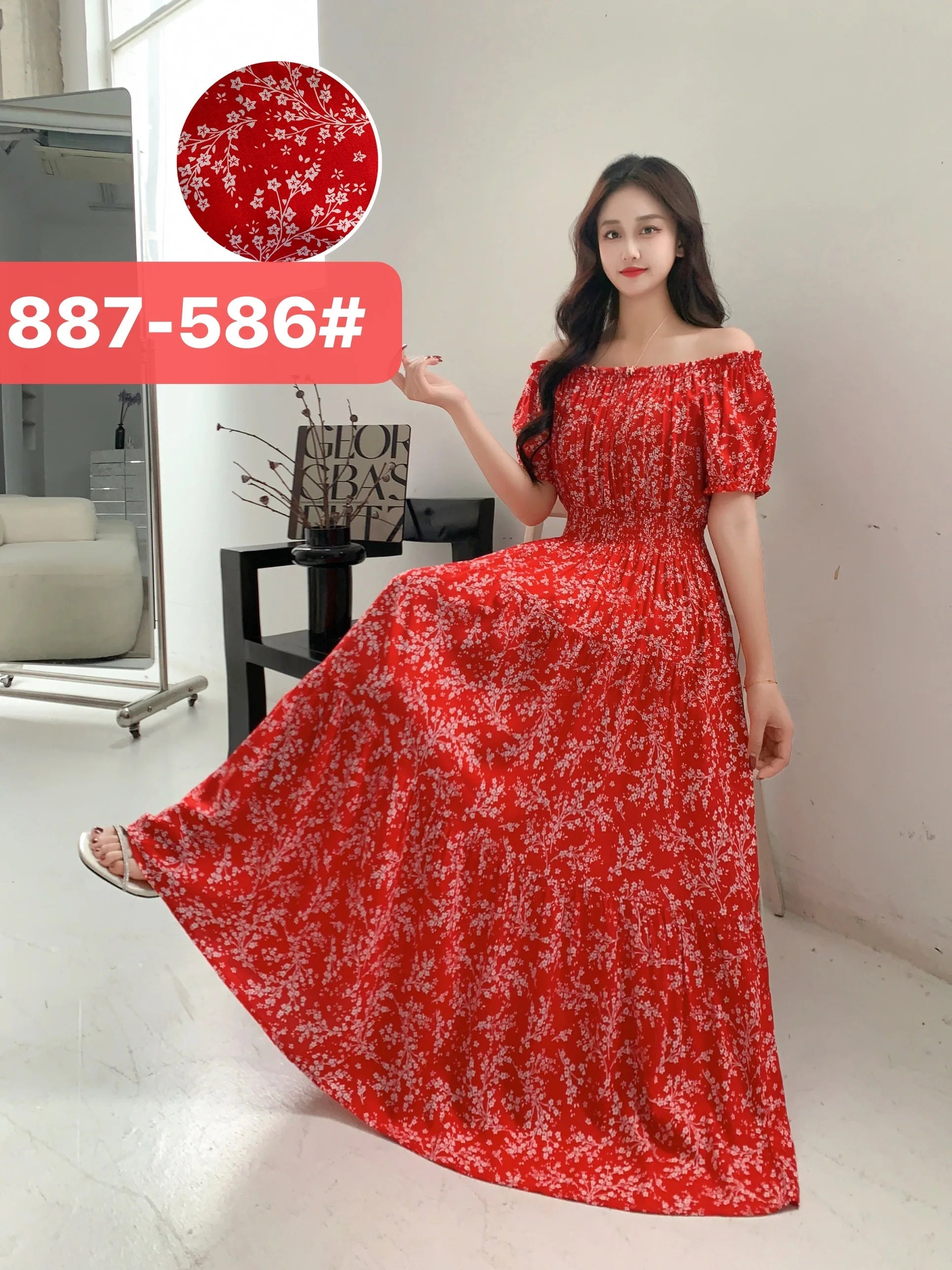 Women Summer Indian Clothes Bohemian Cotton Linen Floral dress LADYLYS