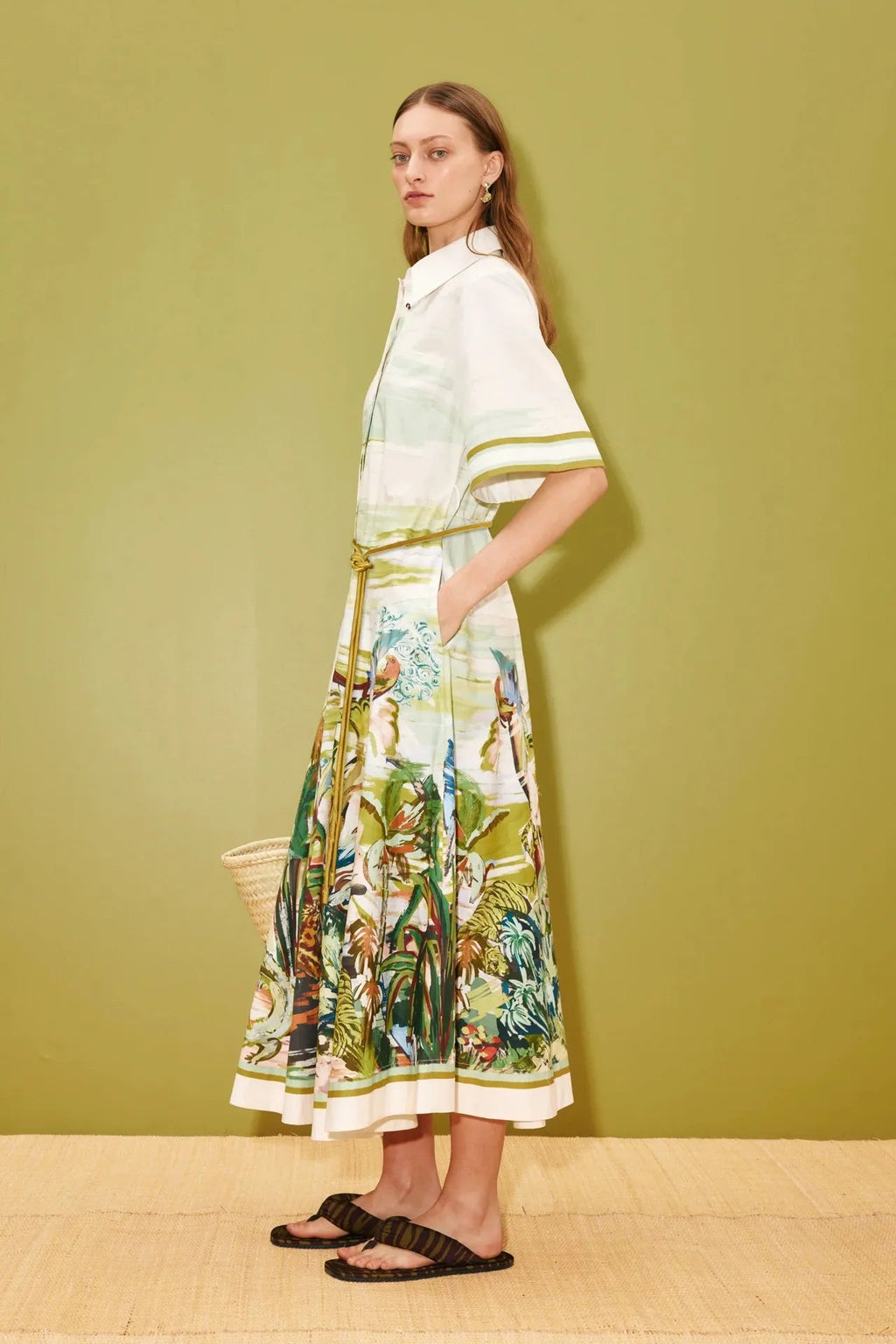 New Casual Fashion Linen Shirt Collar Cardigan Long Dress LADYLYS
