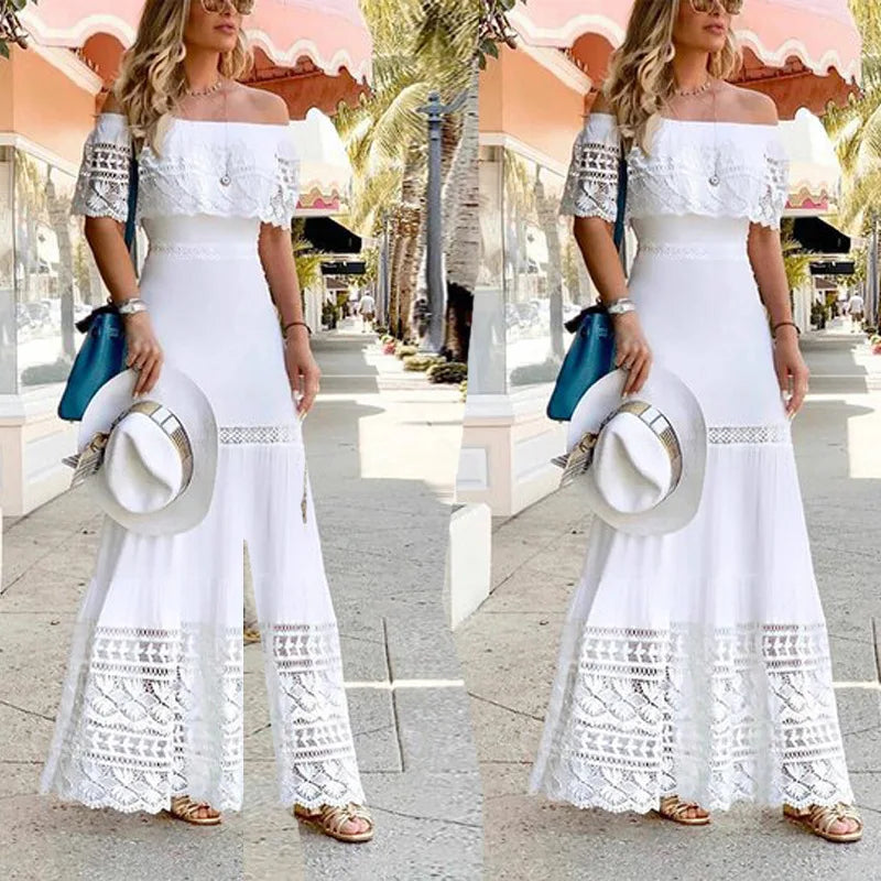 Fashionable Lace Dress Amazon Style Independent Necklace Dress LADYLYS